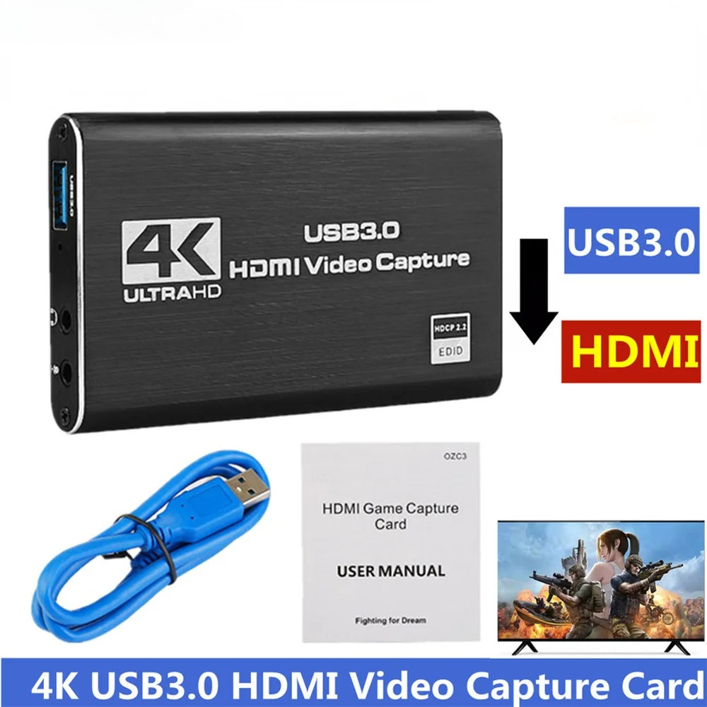 Capture Card 4K Hdmi - Tarjeta de Captura de Video USB