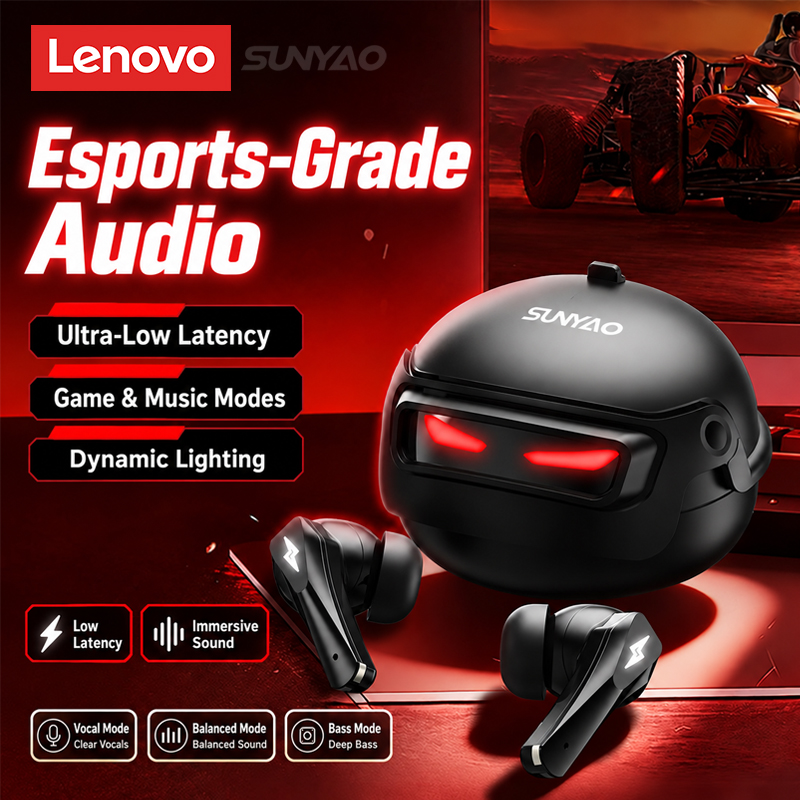 Esports Wireless Gaming Headset - Auriculares inalámbricos para juegos Lenovo GT101,