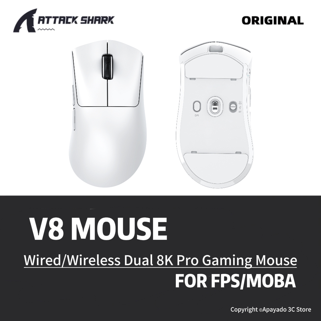 Esports Gaming Mouse Wireless - Ratón para Juegos ATTACK SHARK V8