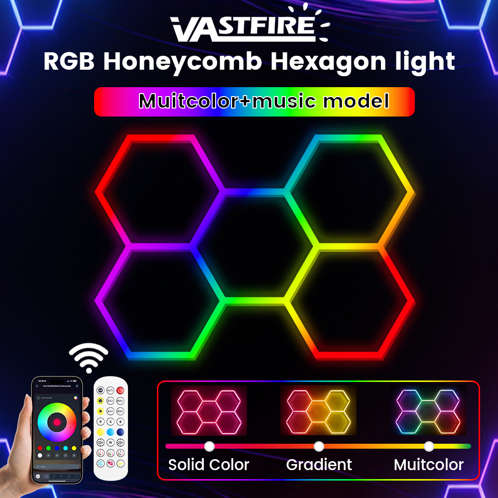 Luces LED Hexagonales Intelige - Esports Gaming Remote reseña y precio