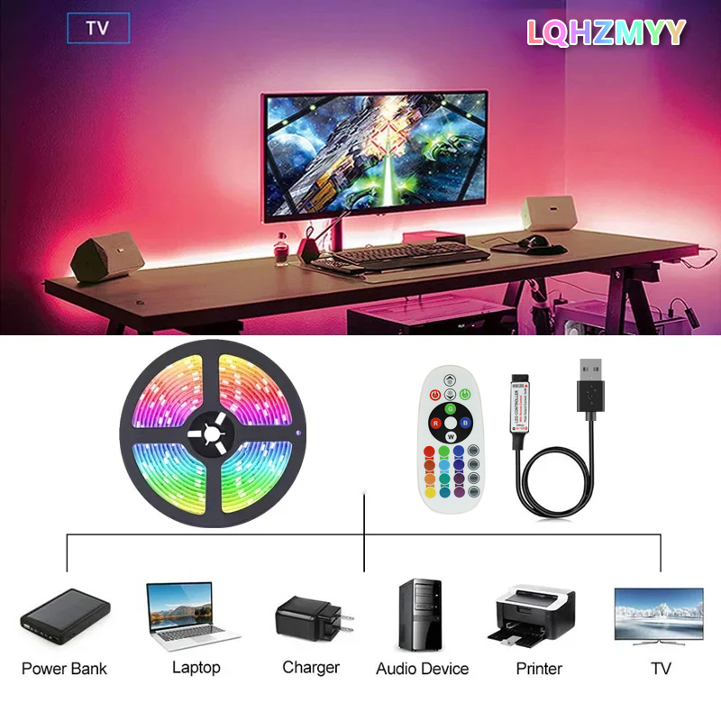 Tira de luz LED RGB 5050 de ba - Esports Gaming Remote reseña y precio